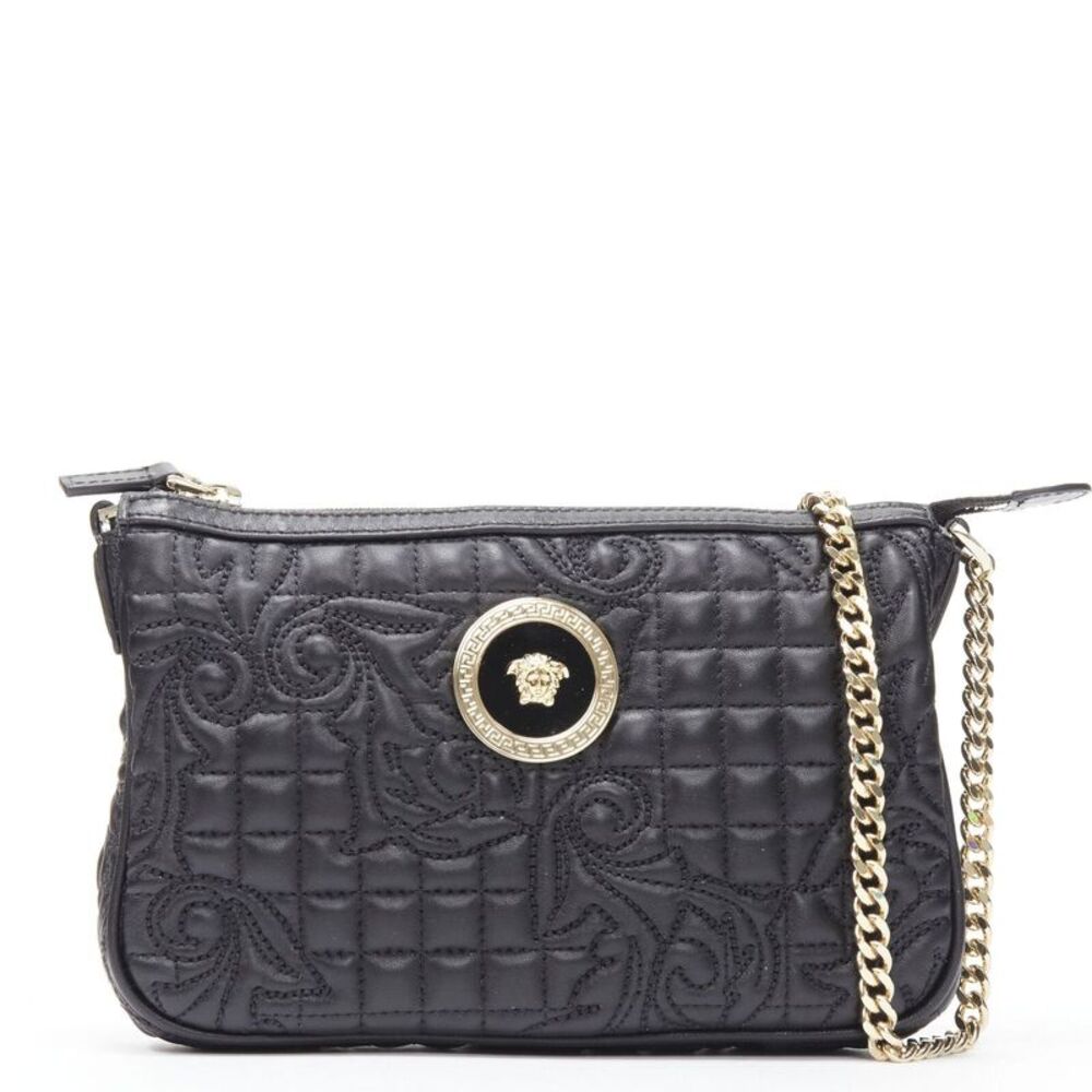 Versace Vanitas Black Baroque Crossbody Bag